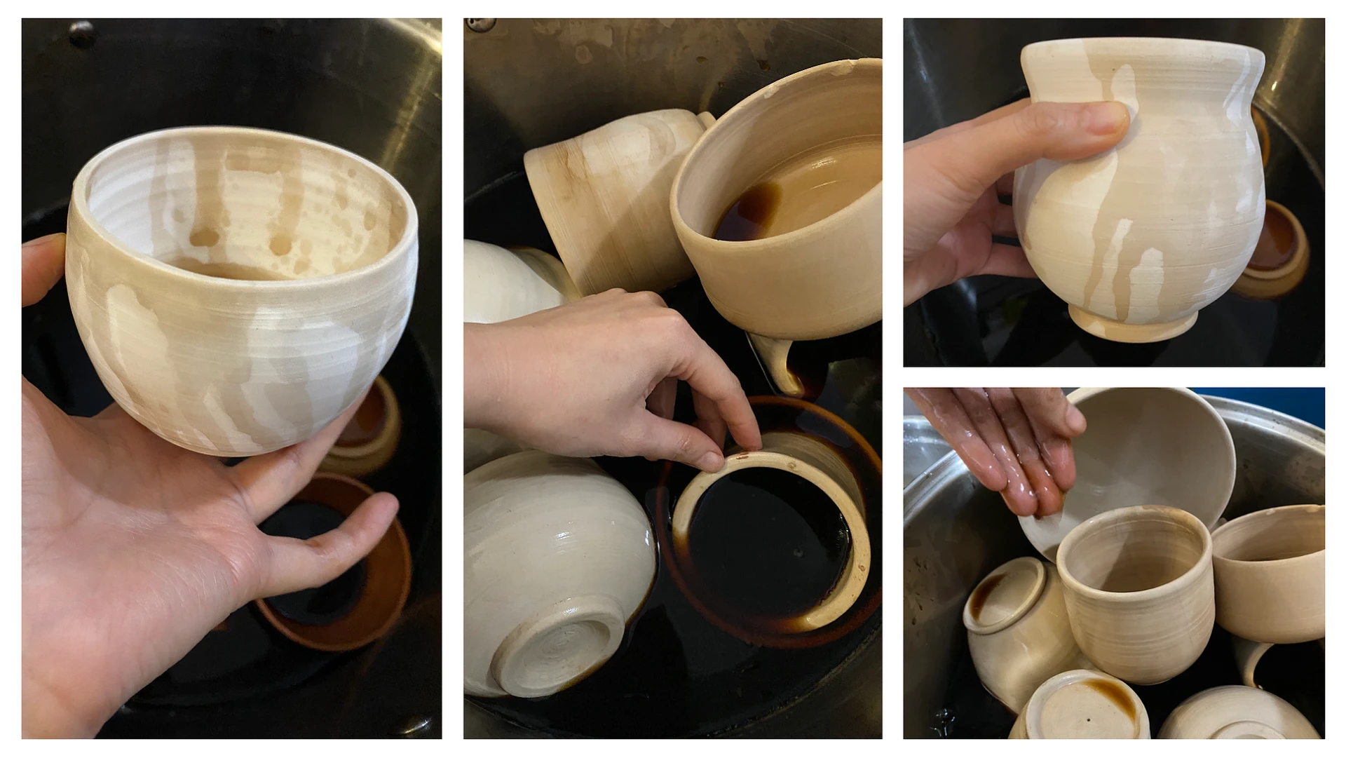 Natural Dye on Bisqueware