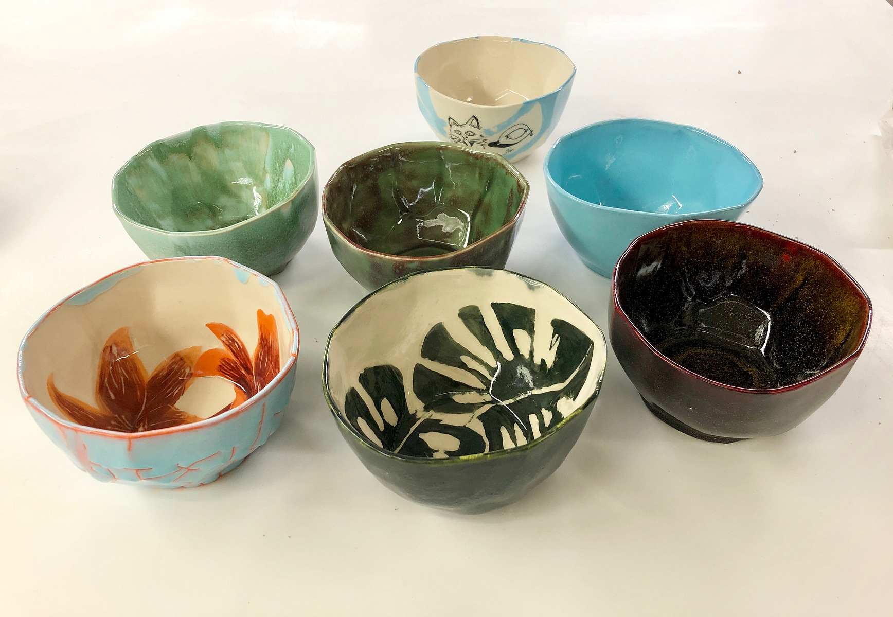 Group of Noodle Bowls